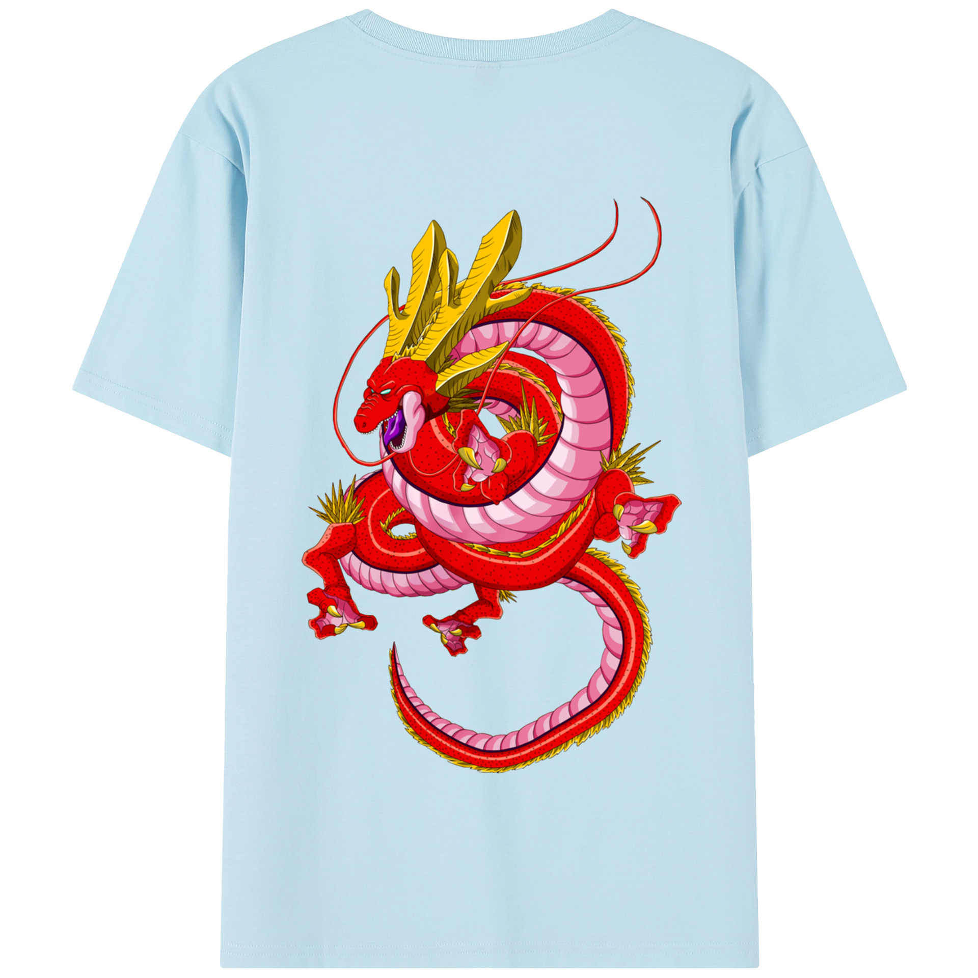 （画像用） ドラゴンボール 神龍 シェンロン DRAGON BALL Shenron 綿100％半袖Tシャツ（背面プリント）